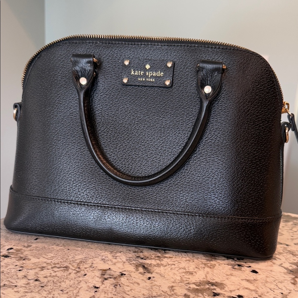 Kate Spade Black Pebbled Leather Satchel
